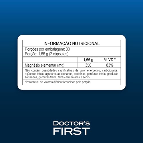 Gold Standard Magnesium - 60 cápsulas - Magnésio (Citrato, Quelato e Dimalato) - Doctor's First