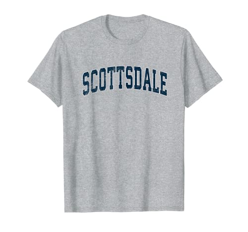 Scottsdale Arizona AZ Vintage Varsity Deportes Marina Texto Camiseta