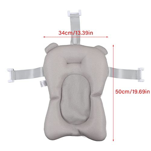 Image of Baby Bath Seat, Bath Seats for Babies Sitting up, Baby Bath Mat Prevent Slip Soft Quick Dry Lightweight Sitting and Lying Down Infant Bath Cushion for Newborn Infant (White)