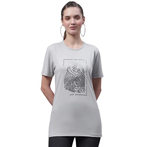 Image of Mack Jonney Women's Round Neck Cotton Printed Regular Fit T-Shirt (Pack of 2)