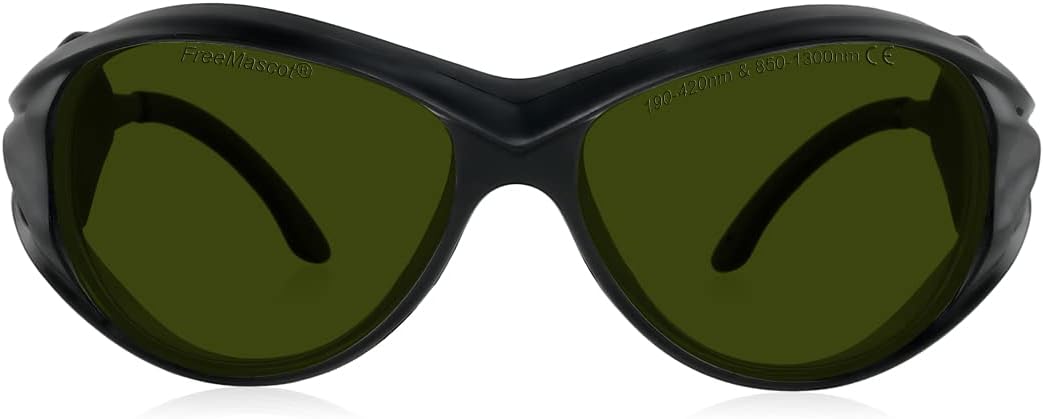 FreeMascot Professional OD 6+ 190nm-420nm / 850nm-1300nm Wavelength Professional Laser Safety Glasses for 405nm, 450nm, 808nm 980nm,1064nm, 1080nm, 1100nm Laser