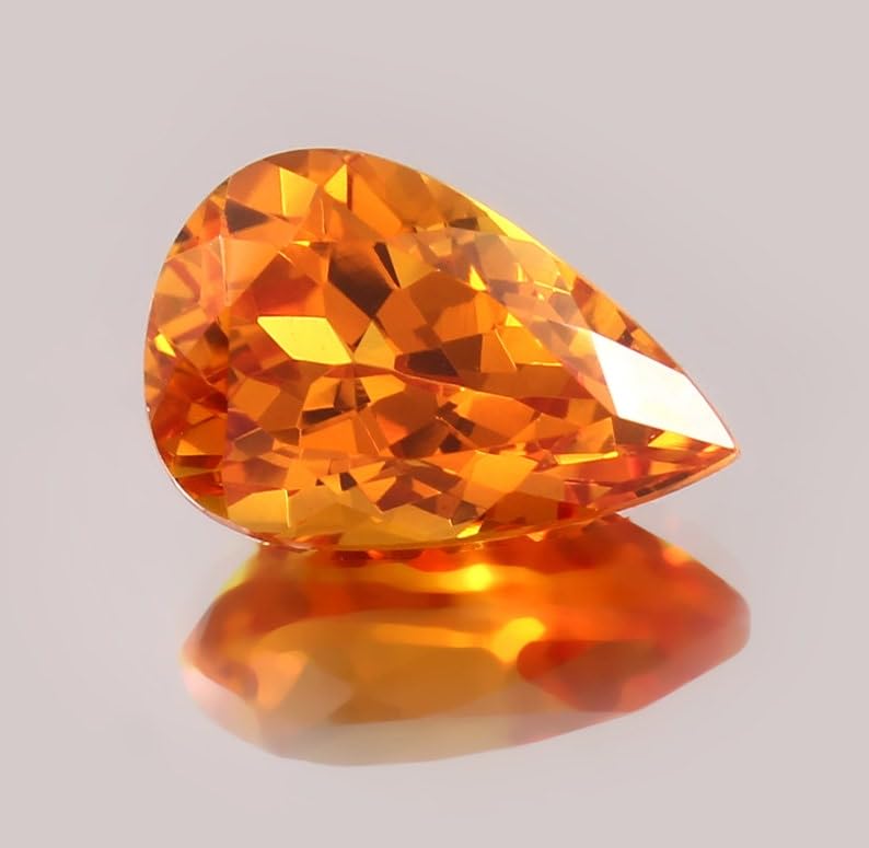 Saphir jaune Ceylan 15x10mm pour collier et pendentif