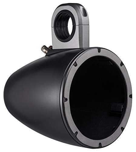 Image of Pair Kicker 43KMTES8B Black Marine 8 inch Wakeboard Tower Enclosures+Covers KMTES8