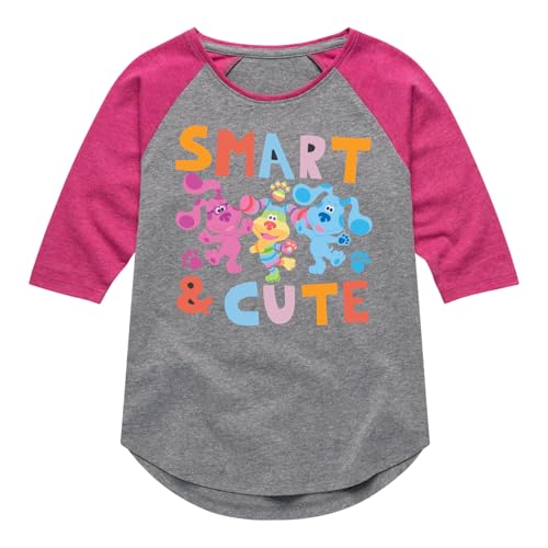 Blue's Clues & You! Hybrid Apparel Smart & Cute - Toddler & Youth Girls Raglan Graphic T-Shirt