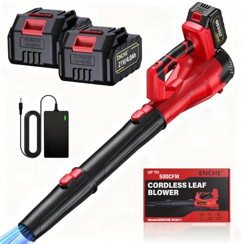 Leaf Blower Cordless,Electric Garden Blowers with 2 Batteries & Charger
