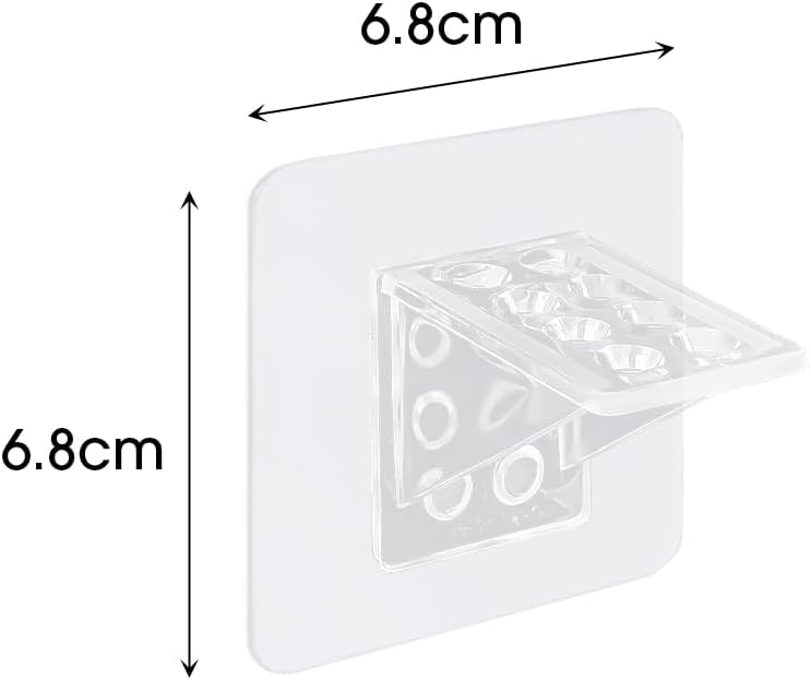 5PCS Shelf Support Adhesive Pegs Closet Partition Bracket Cabinet Support Clips Wall Hanger Sticker for Kitchen Bathroom