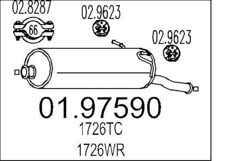 MTS Silencieux arrière Pot d'Échappement 01.97590