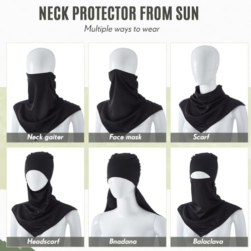 Image of SATINIOR 3 Piece Balaclava Face Cover Sun Protection Neck Cover Summer Balaclava for Men Women Outdoor Sports UV Protector