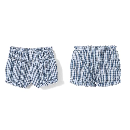 Image of Seyurigaoka Women's Y2K Ruffle Bloomer Shorts, Low Rise Gingham Plaid Leopard Tunnel Lolita Shorts