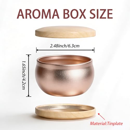 16 Pack Candle Tins, 2.5 OZ Rose Gold Jars with Metal Wood-Grain Lids, Bulk Empty Containers for Candles Making, Matte Full Rose Gold Candle Jars, Candle Tin with Lids for DIY Candles Making, Gift
