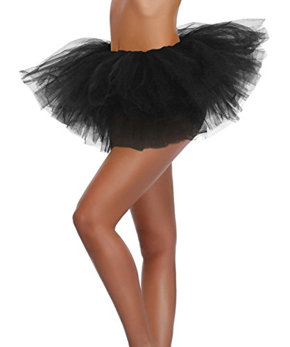 V28 43230-26412 Women'S Teen Adult Classic Elastic 3 4 5 Layered Tulle Tutu Skirt thumb #1