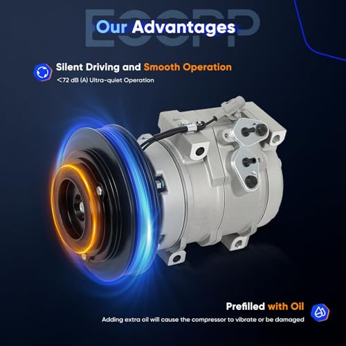 Image of ECCPP AC Compressor for Toyota Corolla Matrix 1.8L 2003 04 05 06 07 2008 AC Compressor for Car Rapid Cooling