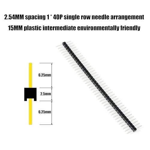 20 Piezas Conectores Pin Header 40 Pines 2.54mm miniatura 3