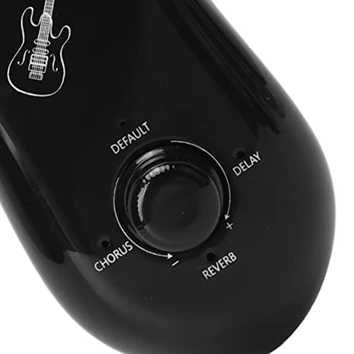 Tyenaza Black Guitar Wireless Transmitter Receiver Kit, Kit de Transmisor para Guitarra con Reverb Tipo C Inalámbrico Set Mono 6.35 para Reparación Diaria de Guitarra miniatura 6