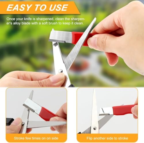 Image of Garden Tool Sharpener Stone for Pruners, Scissors & Pocket Knives - Blade Sharpening Stone (Multicolor) (Pack of 1)