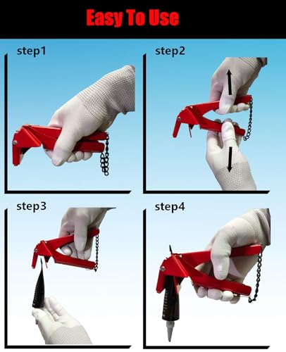 Image of Hand Tools, Automotive Repair Assistant, Tube Squeezer Tool for RTV Silicone Sealant Tubes, 2.5 inch Wide RTV Silicone Gasket Maker Helper - Efficient and Easy Control Extrusion Tool, Reduce Waste - Red