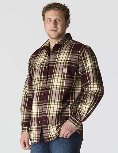 Image of Carhartt Men's Hubbard Loose Ls Plaid Shirt