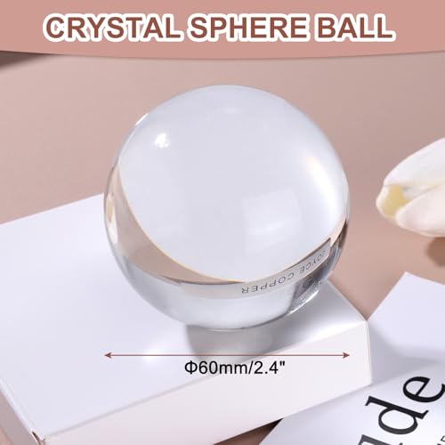 Boule de cristal 60mm transparente pour décoration de fontaine de table