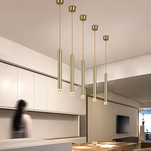Luces cilíndricas ultrafinas doradas para techos bajos que buscan amplitud 3