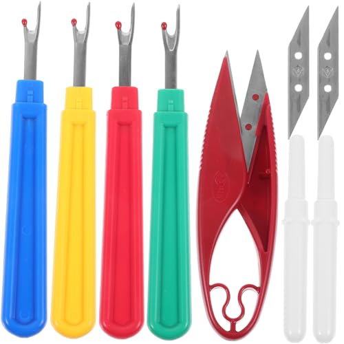 ERINGOGO Stitch Removal Tool Set Upholstery Sewing Kit Thread Cutter Needle Puller Embroidery Tool Seam Ripper for Sewing for DIY Cross Stitch Projects