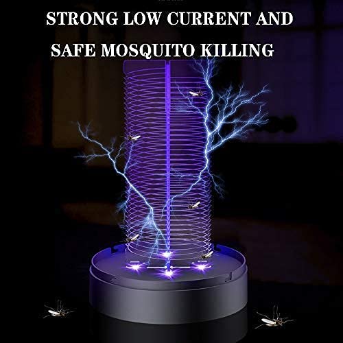 TEmkin Luz para Matar Mosquitos, lámpara Repelente de Mosquitos USB para Interiores y Exteriores, lámpara para Matar Insectos, lámpara atrapamoscas B