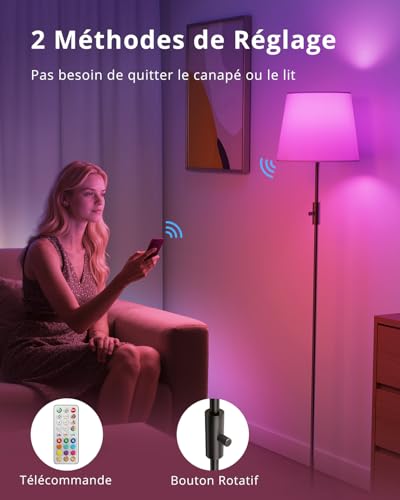 Lampadaire LED RGB dimmable 1200 lm BP-F012 VARICART
