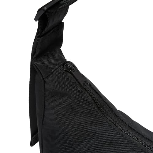 Ela Mo® Crossbody Moon Bag [6L VOLUMEN] - Nachhaltige Halbmond Tasche für Damen aus recyceltem PET - Leichte Umhängetasche für Alltag, Reisen & Freizeit - Halbrunde Crossbag Schultertasche (Black)