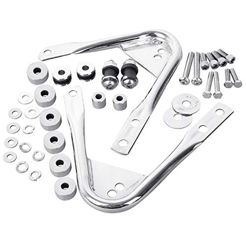XMT-MOTO Detachable Two Up Luggage Rack Docking Hardware Kit For Harley Touring 1997-2008,Road King, Road Glide, Street Glide & Electra Glide(Similar to part 53804-06)