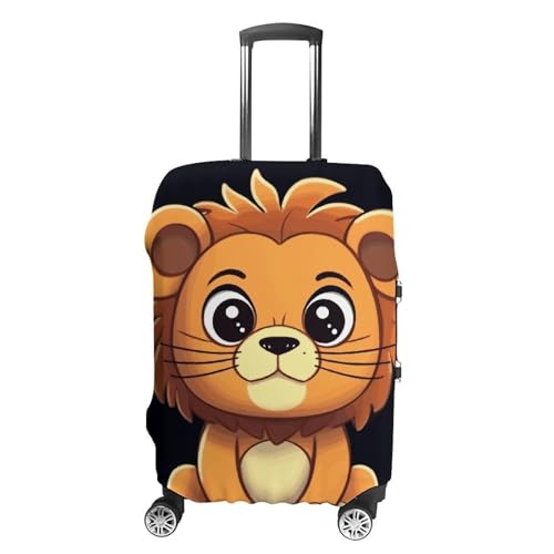 Cute Cartoon Lion Printed Luggage Cover Protector, Fits 18-32 Inch Luggage
