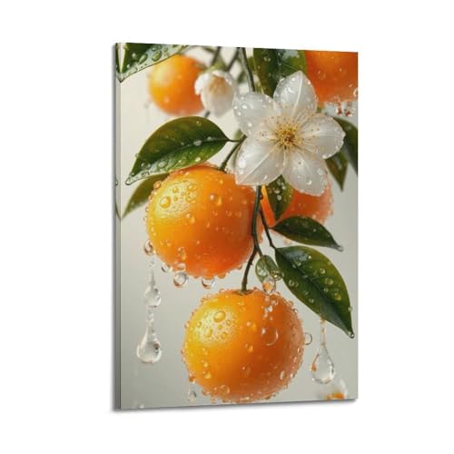 Poster mural fruits et fleurs ZHOUKEG pour habiller facilement un mur blanc