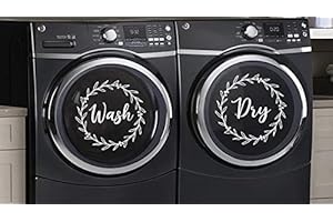 Stylish Washer and Dryer Decals for a Chic Laundry Room