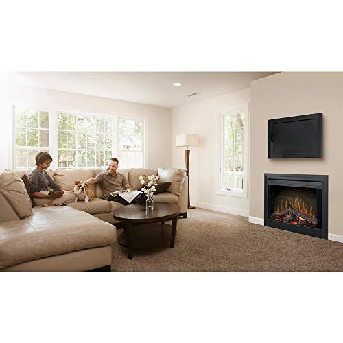 Dimplex BF39DXP 39-Inch Deluxe Built-In Electric Firebox with Resin Logs and Brick Backing