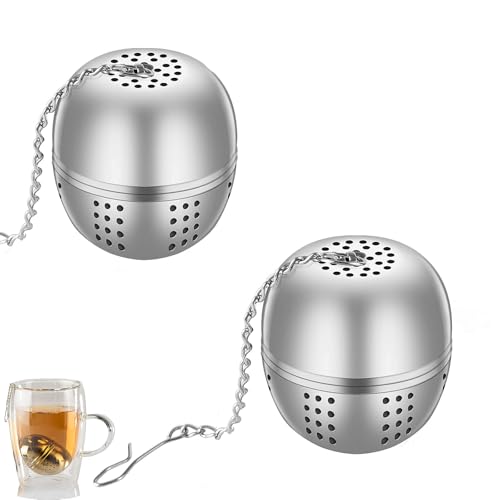 2 Stück Teeei Für Losen Tee, Tee Ei Für Losen Tee, Tee Sieb, Teeei Edelstahl, für Die Meisten...