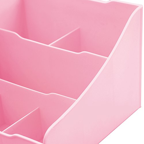 Uncluttered Designs Makeup Organizer With Drawers — Cute Kawaii Countertop Storage For Cosmetics — Pretty Vanity Holder For Perfume, Skincare, Brush, Lipstick, Nail Polish And Other Accessories (Pink) #TOP6