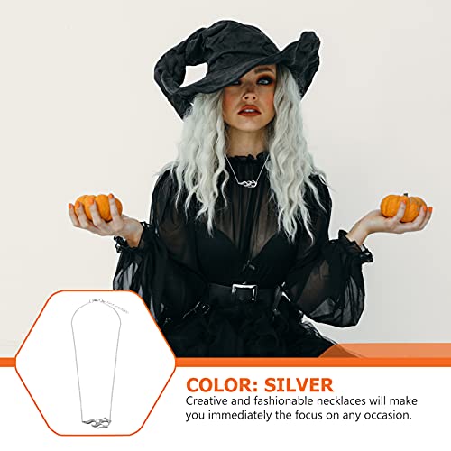 Nolitoy 4 Pcs Clavicle Party Jewelry Lovers Necklace Male Girl Halloween Fashion Style Streetwear Neck For Lover Gift Silver Gothic Chain Chains Female Decors Hop Teen Accessory Men #TOP5