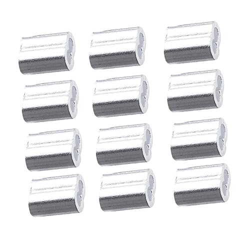 ERINGOGO 200Pcs Steel Wire Loop Sleeve Aluminum Crimping for Steel Rope Wire Rope Clamp for Easy Operation and Secure Fixing Various Applications