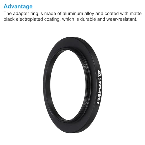PATIKIL 40.5mm-49mm Metal Step Up Ring with Cleaning Cloth - Image 4