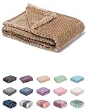 Fuzzy Blanket or Fluffy Blanket for Baby, Soft Warm Cozy Coral Fleece Toddler, Infant or Newborn Receiving Blanket for Crib, Stroller, Travel, Decorative (28Wx40L, XS-Coffee)