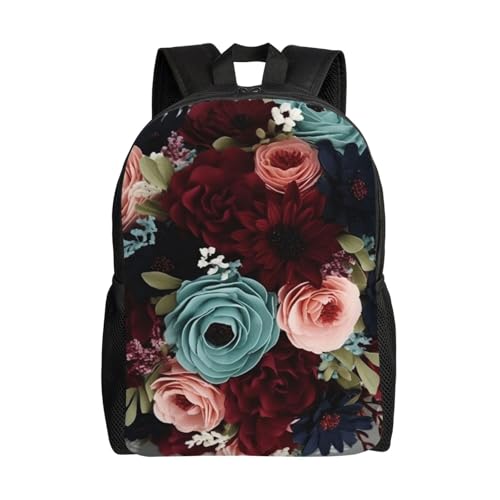 Sac à dos de voyage léger à fleurs pour escapades et weekend