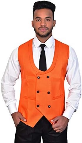 REBAV Men's Polka Dot Waist Coat