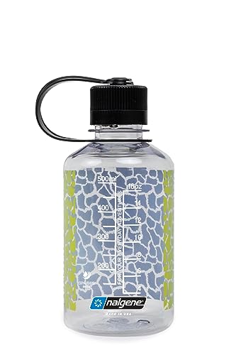 Image of Nalgene 16 oz Narrow Mouth Water Bottle, Rainbow Giraffe