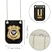 ADUGEI Police Badge with Chain and Belt Clip for Police Pretend Play, Detective Role-Play Cop Dress Up Accessory (Bronze)