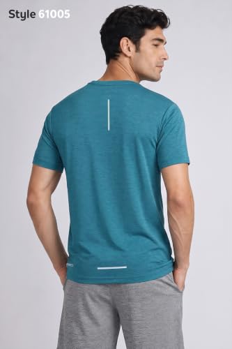Image of Van Heusen Men's Running T-Shirt | Regular Fit | Crew Neck | Soft Breathable Mircofiber | Casual Wear | Summer Favorite | Shoulder Bonding |Sports T-Shirt | Style 61005