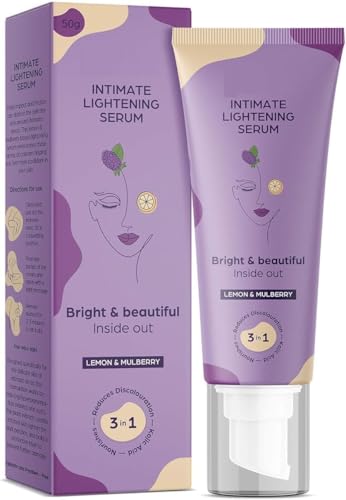 Intimate Lightening Serum - 50g | for Dark Underarms, Inner Thighs, Knees and Bikini Area | with Kojic Acid, Vitamin C, Natural Lemon and Mulberry Extracts (Intimate Lightening Serum - 50 GMS)