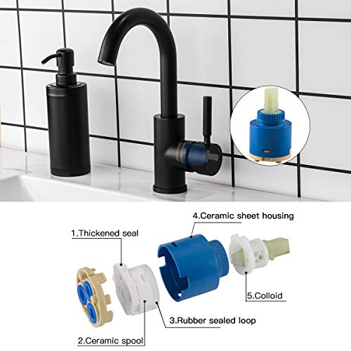 Bar Sink Faucet Matte Black Gappo Bathroom Faucet Stainless Steel Farmhouse Lavatory Sink Faucet Mixer Small Kitchen Faucet #TOP1