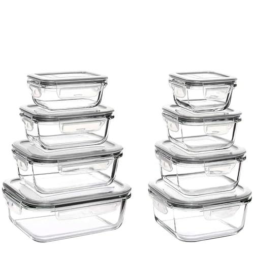 Opiniones de Pop it tupper para comprar online. 43 EASYware Juego de RECIPIENTES DE VIDRIO HERMÉTICOS, CONTENEDORES, TOPER, A PRUEBA DE FUGAS, PARA ALIMENTOS, refrigerador, congelador, horno, CONTENEDORES (JUEGO 16 PZ - 8...