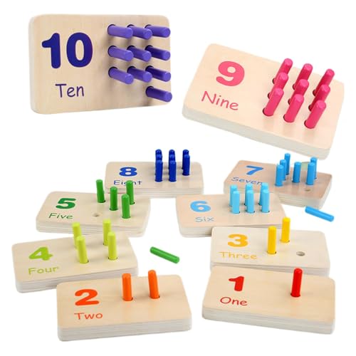 Vriusi Math Matching Game, Early Learning Math Board Game, Preschool Educational Logic Game, Wooden Math Matching Toys for Kids 3+, Interactive Math Game for Cognitive Development, Fun Learning Tool