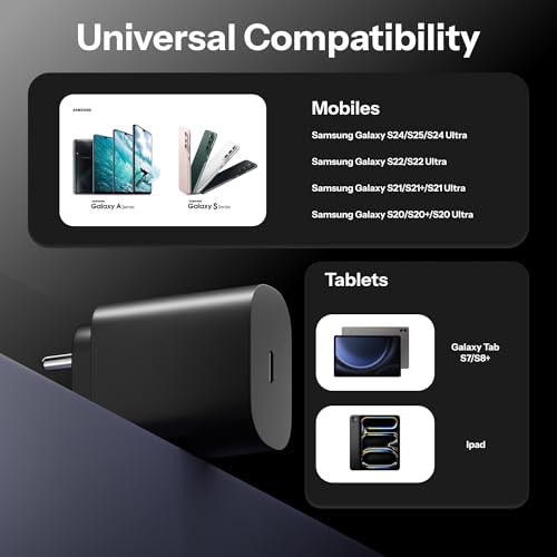 Image of Pantom 25W Charger Adapter USB Type C compatible for Samsung Z Fold 6 /5 /4, Z Flip6 /5 /4, S25 /S24 /S24+ /S24 Ultra, S23 /S23+ /S23 Ultra /S23 FE with PD 3.0 Fast Charging