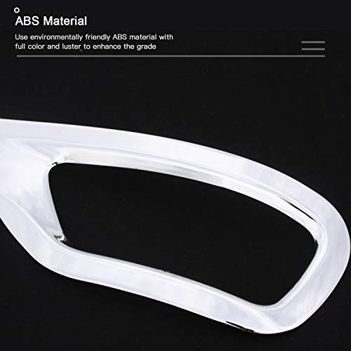CheroCar Rear Tail Foglights Lamp Frame Bezel Fog Lights Cover for Jeep Grand Cherokee 2011-2020, ABS Exterior Accessories, Chrome, 2 Pack