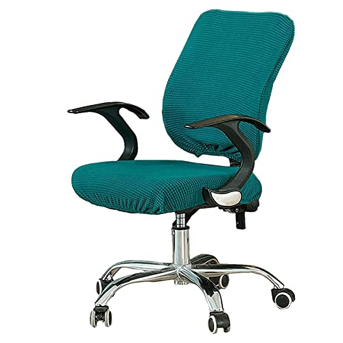 Housse de chaise de bureau bleue extensible et lavable en machine pour fauteuil - 2